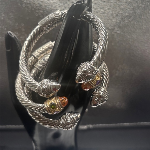 Jewelry - Silver and Gemstone Women's bangles $98.00 Each Citrine With Amethyst & Ruby